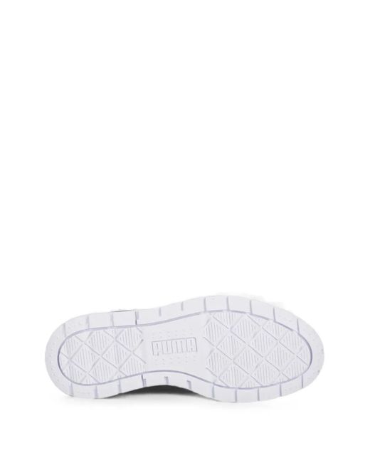 PUMA White Karmen Ii Leather Platform Sneakers