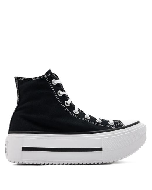 Sneakers Alte Con Suola Rialzata di Converse in Black