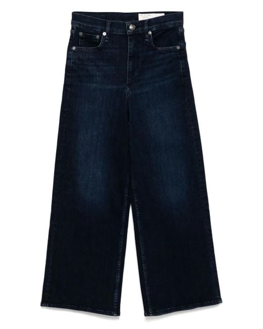 Rag & Bone Blue Wide-Leg Jeans