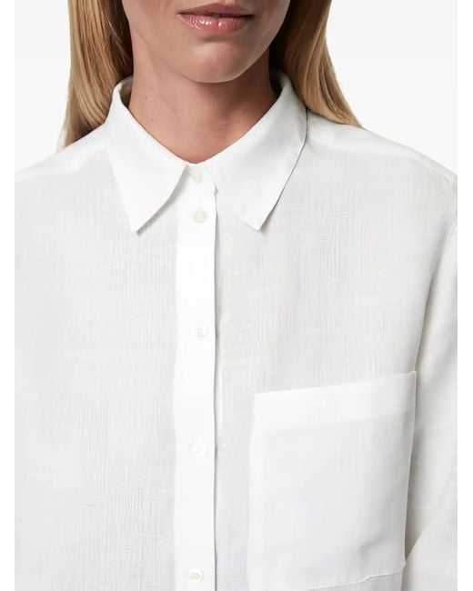 Marc O' Polo White Button-Up Long-Sleeve Shirt