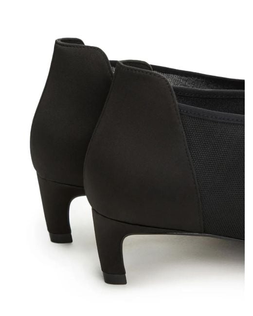 12 STOREEZ Black Pointed-Toe Mesh Pumps