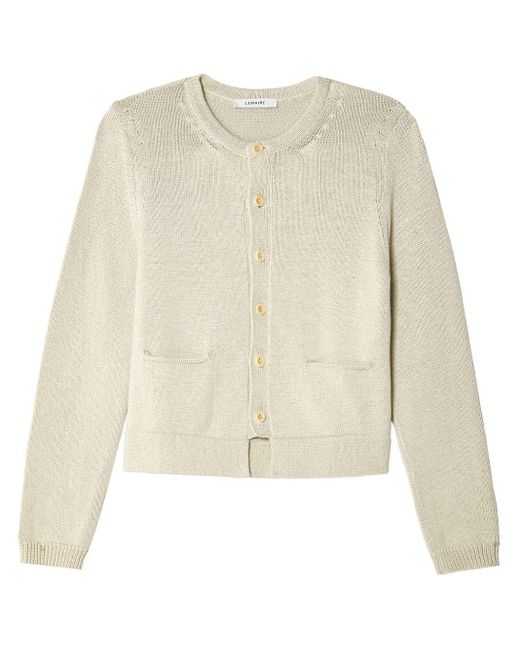 Cropped Cardigan di Lemaire in Natural
