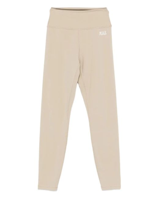 Sporty & Rich Natural Sr Logo-Print Performance Leggings