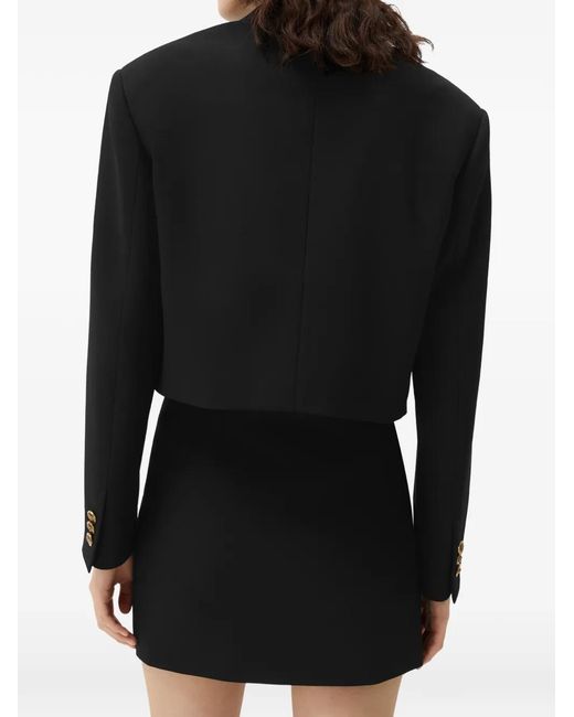 Versace Black Medusa-Hardware Cropped Jacket