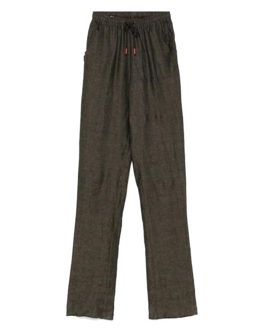 メンズ Kiton リネン チノパンツ Gray