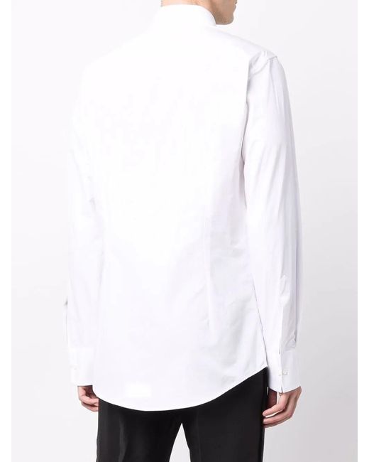 DSquared² White Pointed-Collar Cotton Shirt for men
