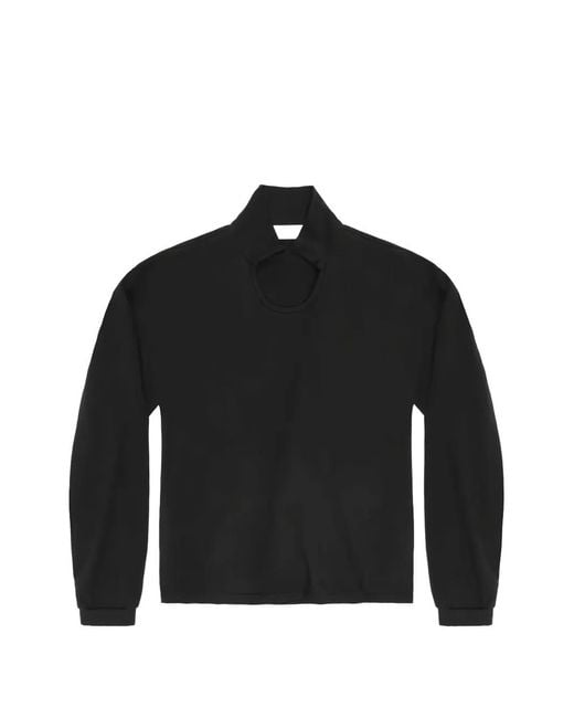 ALEXANDER DIGENOVA Black Pete Cut-Out Long Sleeve T-Shirt for men