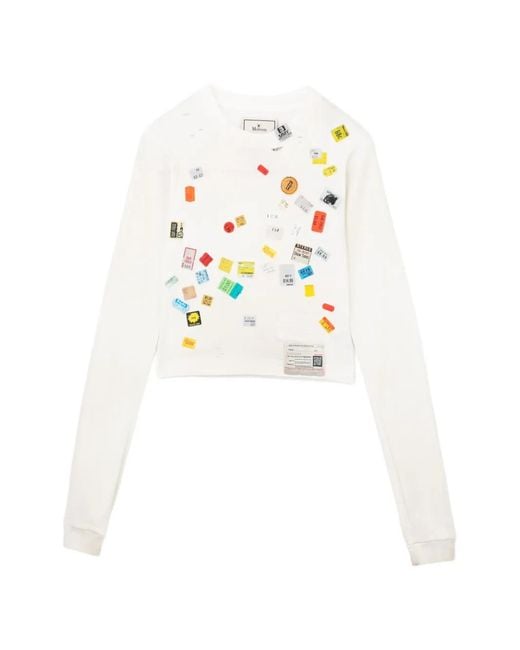 Maison Mihara Yasuhiro White Graphic-Print T-Shirt