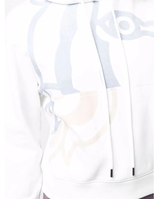 KENZO White Graphic-print Cotton Hoodie