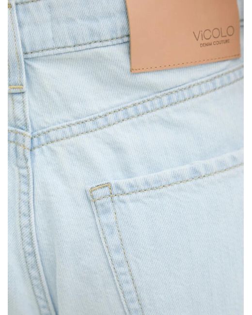ViCOLO Blue Wide-Leg Denim Jeans
