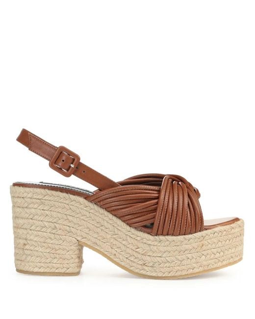 Sergio Rossi Brown Sr Akida Heeled Espadrilles