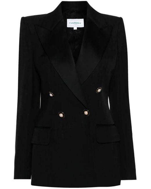 Casablanca Black Double-Breasted Blazer