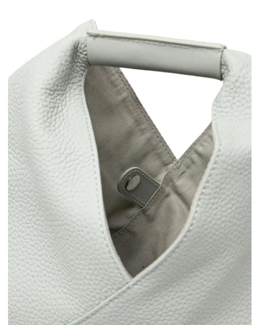 MM6 by Maison Martin Margiela Gray Leather Tote Bag