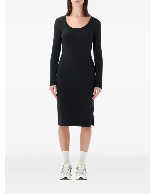 Nike Black Robe Mi-Longue À Manches Longues
