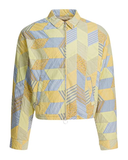 Kapital Jack Met Ritssluiting En Patchwork in het Yellow voor heren