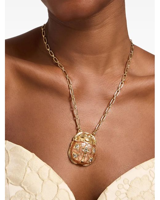 LaDoubleJ White Solid Ladybug Embellished Necklace