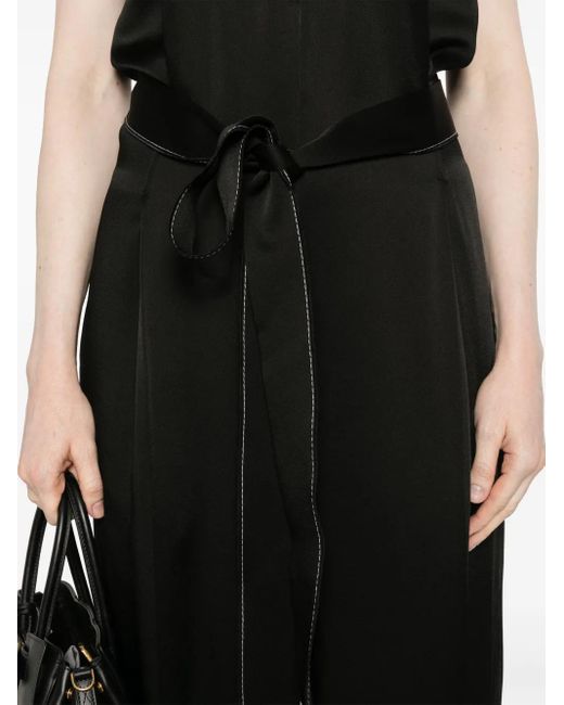 Victoria Beckham Black Draped Jumpsuit