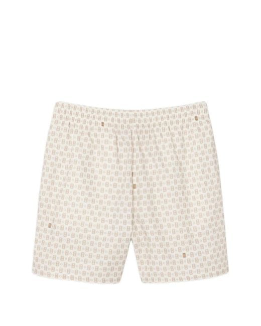 Lacoste White Tennis-Print Shorts for men