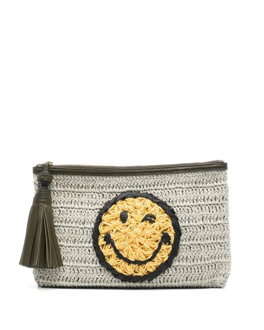 Anya Hindmarch ラフィア クラッチバッグ Metallic