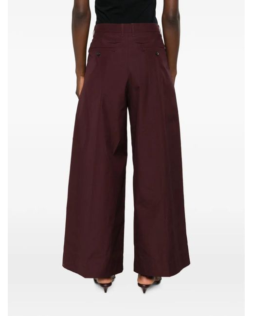 Max Mara Purple Wide-Leg Trousers
