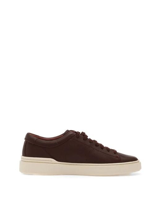 Clarks Brown Craft Swift Leather Sneakers for men