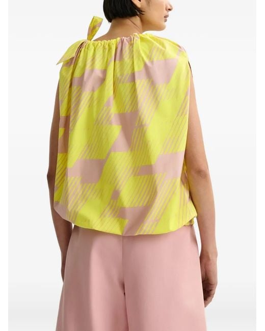 Essentiel Antwerp Yellow Tie-Detail Blouse
