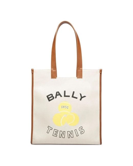 Bally Natural Tennis Collection Tote Bag