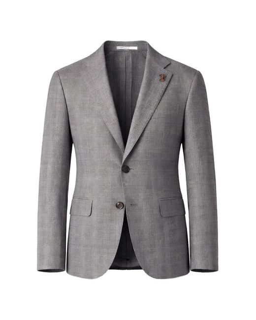 Pal Zileri Gray Blazer À Carreaux for men