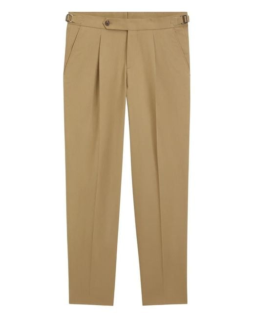 Boss Natural Buckled Tailored Trousers for men