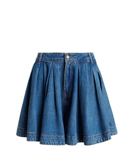 Essentiel Antwerp Blue Pleated Shorts