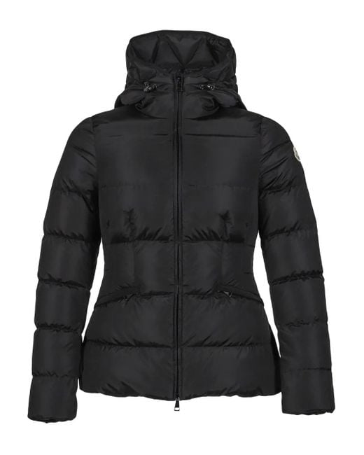 Moncler Hooded Quilted Jacket Black