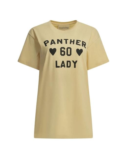 Valentino Garavani Natural Slogan-Print Cotton T-Shirt