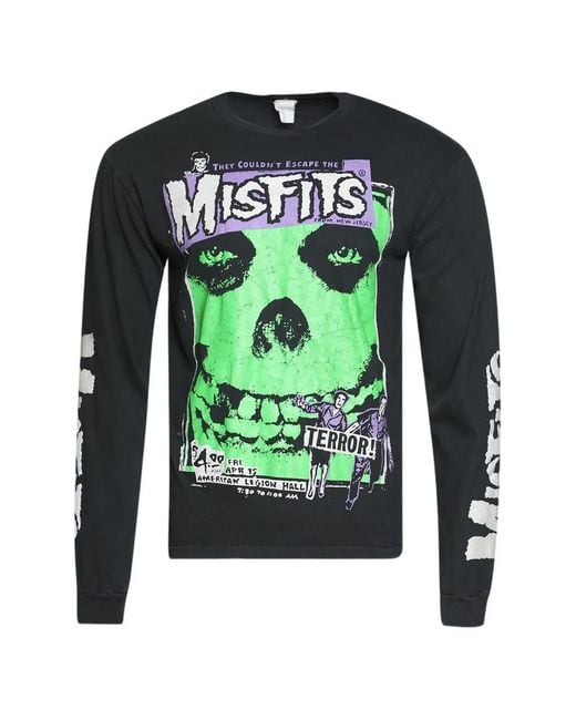 MadeWorn Green T-Shirt Imprimé Misfits À Manches Longues for men