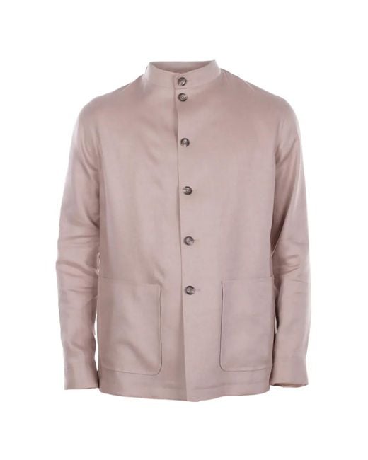 Tagliatore Pink Button-Up Jacket for men