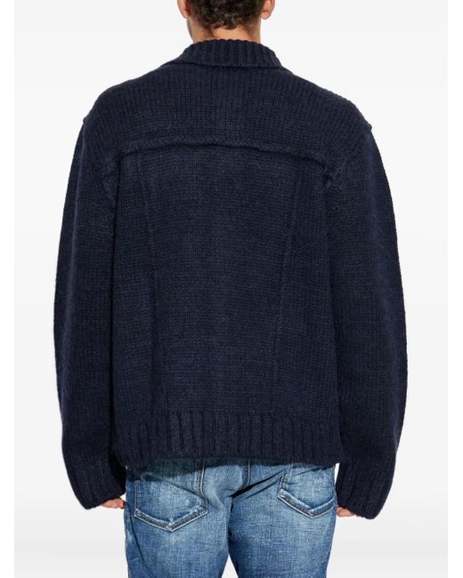 メンズ DSquared² ロゴ カーディガン Blue