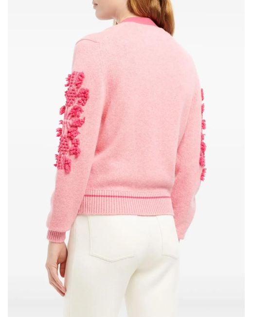 Barrie Pink Logo-Embellished Cardigan