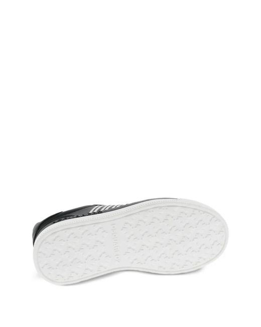 DSquared² White Lace-Up Leather Sneakers