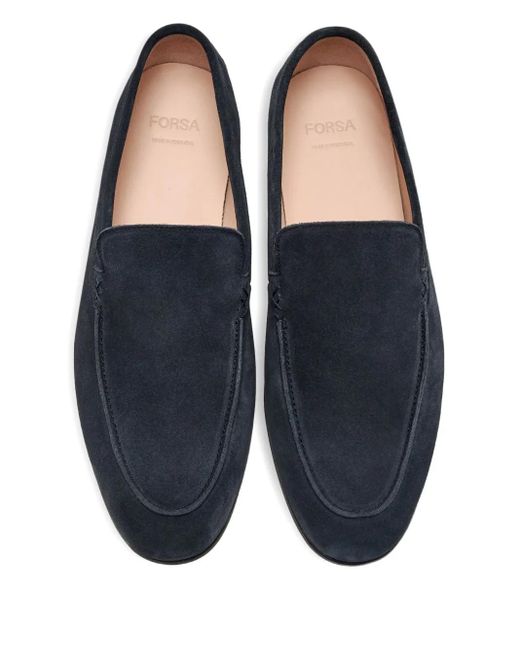 Forsa Blue Suede Loafers for men