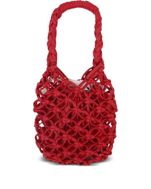 Borsa A Spalla Con Nodo di Comme des Garçons in Red