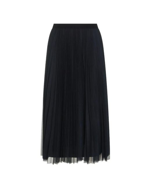 Fabiana Filippi Black Pleated Tulle Skirt