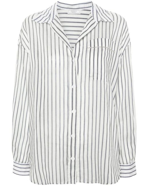 Chemise boutonnée à rayures Peserico en coloris White