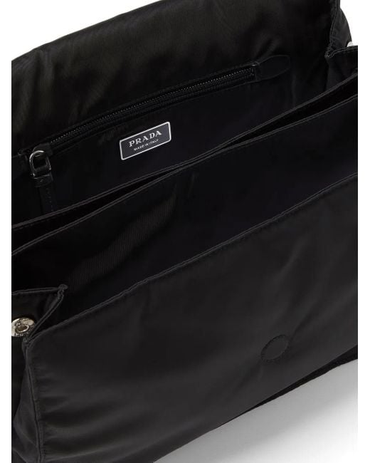 Prada Black Traveller Medium Padded Re-Nylon Bag