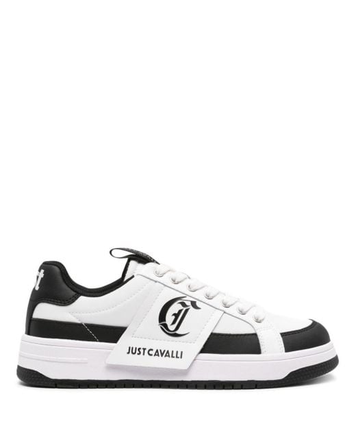 Just Cavalli Sneakers Met Logoprint in het White