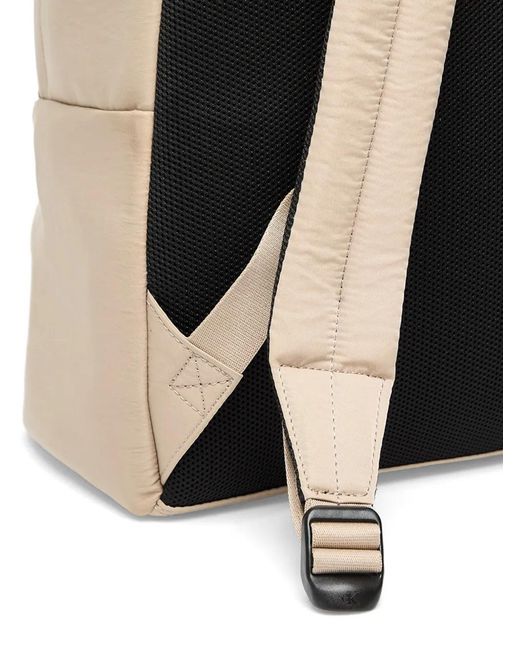 Calvin Klein Natural Metro Logo-Patch Backpack
