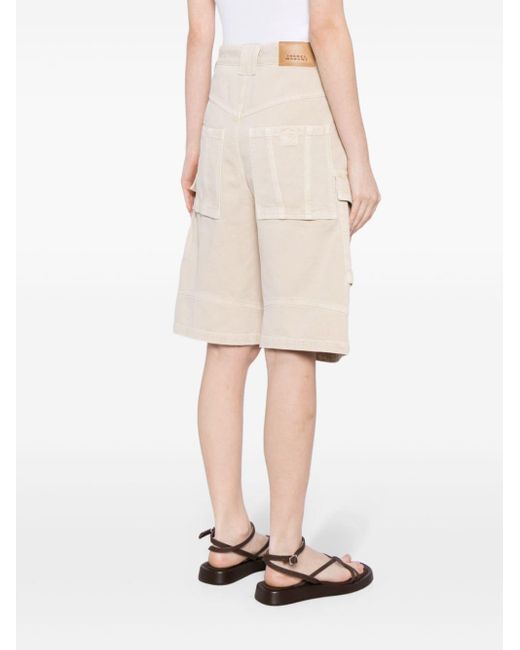 Isabel Marant Natural Cargo-Shorts mit hohem Bund