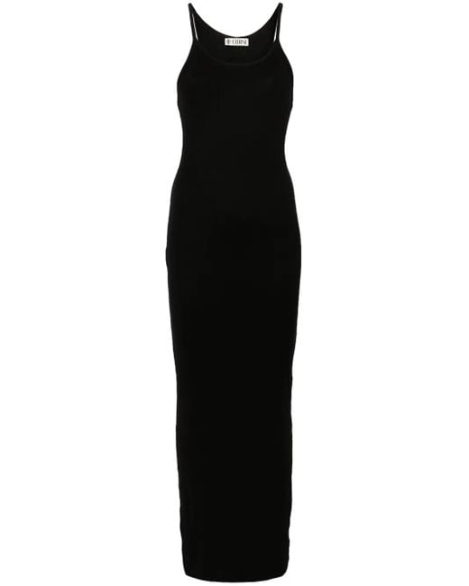 ÉTERNE Geribbelde Jurk in het Black