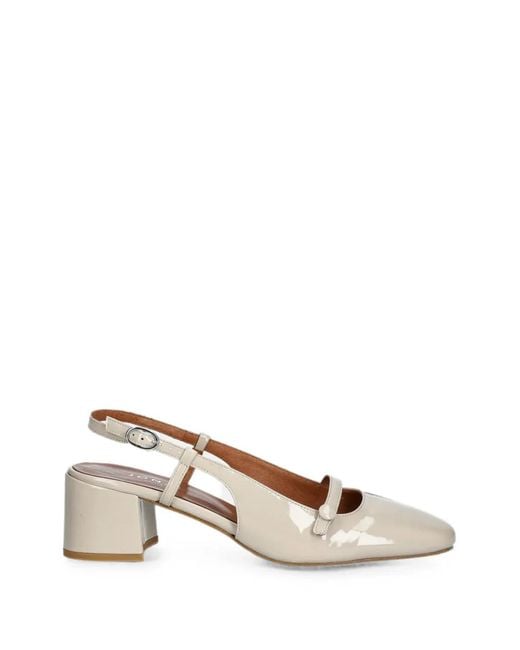 JONAK PARIS Natural Dario Patent-Finish Slingback Pumps