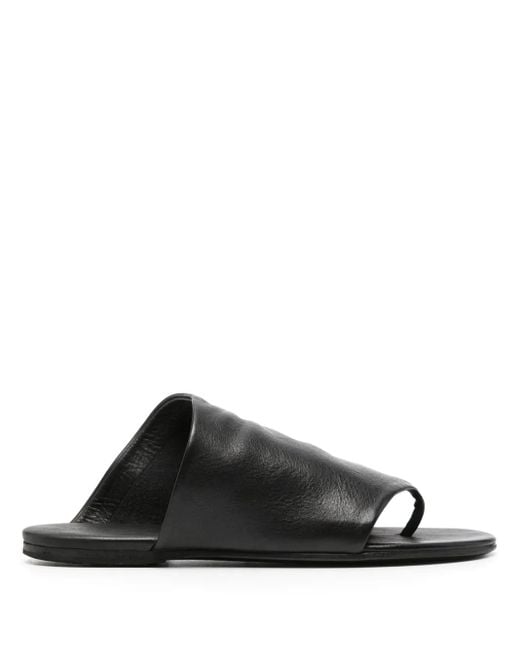 Marsèll Black Arsella Leather Flip-Flops