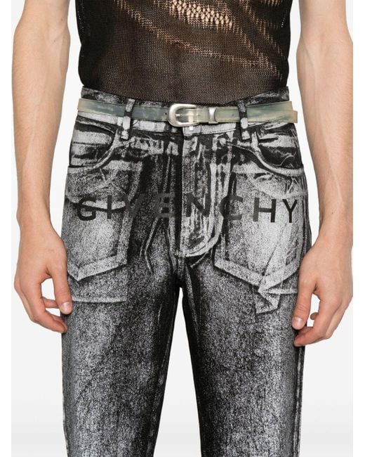 Givenchy Jeans Met Trompe L'oeil Print in het Gray voor heren