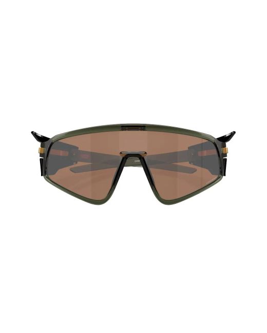 Oakley Green Latch Panel Shield-Frame Sunglasses